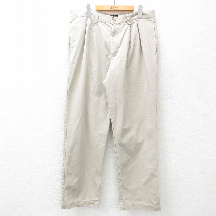 W36★古着 ドッカーズ パンツ メンズ 00年代 00s コットン ベージュ系 カーキ 25apr21 中古 ボトムス ロング