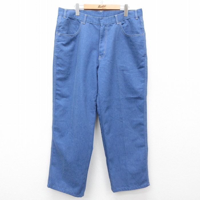 【50%OFF】W37★古着 タウンクラフト ジーンズ メンズ 90年代 90s 紺 ネイビー デニム 25apr21 中古 ボトムス ジーパン Gパン ロング パンツ