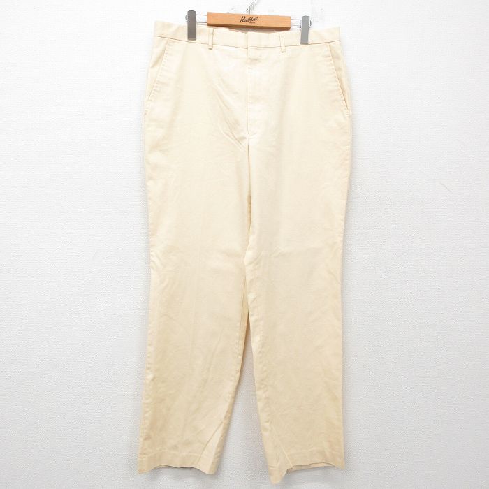 【50%OFF】W35★古着 パンツ メンズ 90年代 90s 黄 イエロー 25apr21 中古 ボトムス ロング