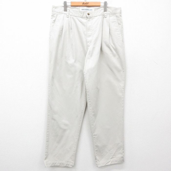 W37★古着 ドッカーズ パンツ メンズ コットン ベージュ カーキ 25apr21 中古 ボトムス ロング