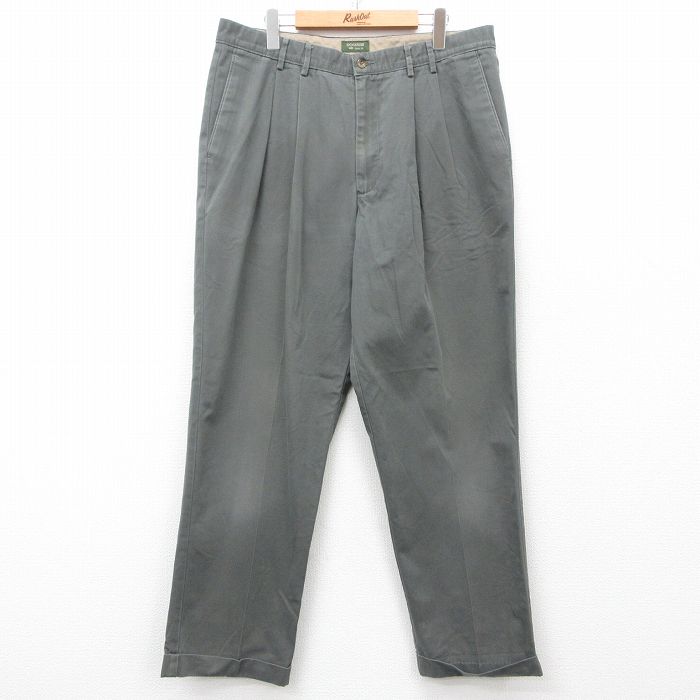 W36★古着 ドッカーズ パンツ メンズ 00年代 00s 濃緑 グリーン 25apr21 中古 ボトムス ロング