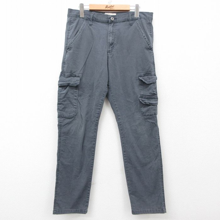 W33★古着 ラングラー Wrangler カーゴ パンツ メンズ グレー 25apr21 中古 ボトムス ロング