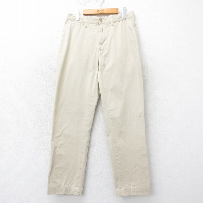 W31★古着 ラルフローレン Ralph Lauren ブランド チノ パンツ チノパン メンズ 90年代 90s コットン ベージュ カーキ 25apr21 中古 ボトムス ロング