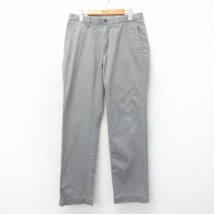 W33★古着 ラルフローレン Ralph Lauren ブランド パンツ メンズ 90年代 90s コットン グレー 25apr21 中古 ボトムス ロング
