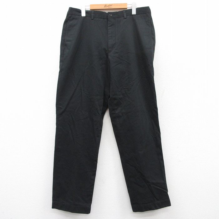 W35★古着 ブルックスブラザーズ BROOKS BROTHERS ブランド パンツ メンズ 00年代 00s コットン 黒 ブラック 25apr23 中古 ボトムス ロング