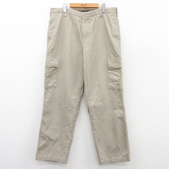 【50%OFF】W38★古着 ドッカーズ カーゴ パンツ メンズ ダック地 コットン ベージュ カーキ 25apr23 中古 ボトムス ロング