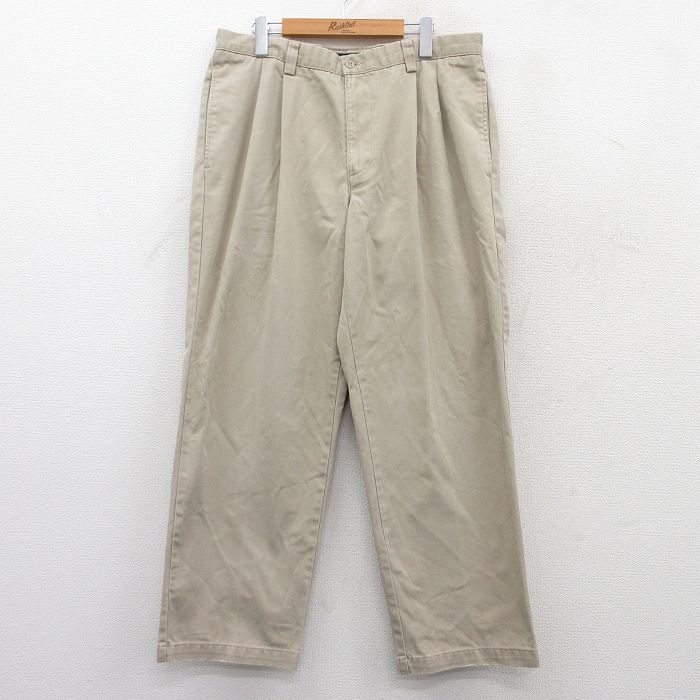 W36★古着 ドッカーズ チノ パンツ チノパン メンズ コットン ベージュ カーキ 25apr23 中古 ボトムス ロング