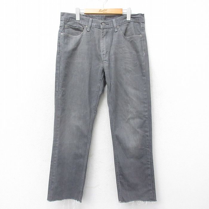 【50%OFF】W35★古着 リーバイス Levis 541 ジーンズ メンズ 黒 ブラック デニム 25apr23 中古 ボトムス ジーパン Gパン ロング パンツ