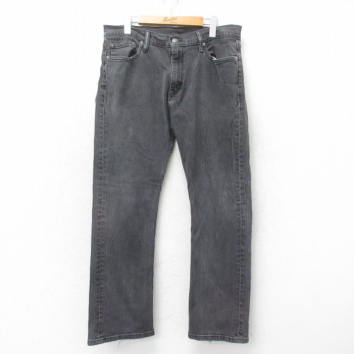 W34★古着 リーバイス Levis ジーンズ メンズ 黒 ブラック デニム 25apr23 中古 ボトムス ジーパン Gパン ロング パンツ
