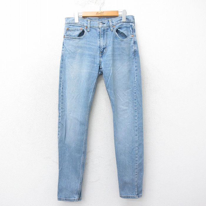 W31★古着 リーバイス Levis 512 ジーンズ メンズ ヒゲ 紺 ネイビー デニム 25apr23 中古 ボトムス ジーパン Gパン ロング パンツ