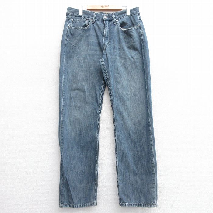 W33★古着 リーバイス Levis 514 ジーンズ メンズ ヒゲ コットン 紺 ネイビー デニム 25apr23 中古 ボトムス ジーパン Gパン ロング パンツ