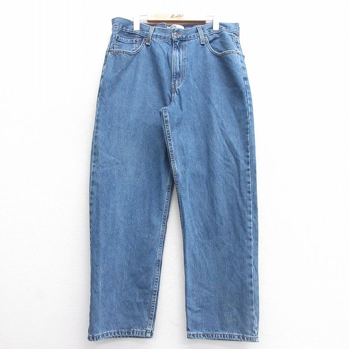 W33★古着 リーバイス Levis シグネチャー ジーンズ メンズ コットン 紺 ネイビー デニム 25apr22 中古 ボトムス ジーパン Gパン ロング パンツ