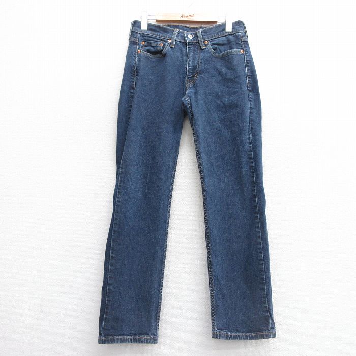 W28★古着 リーバイス Levis 514 ジーンズ メンズ 濃紺 ネイビー デニム 25apr23 中古 ボトムス ジーパン Gパン ロング パンツ