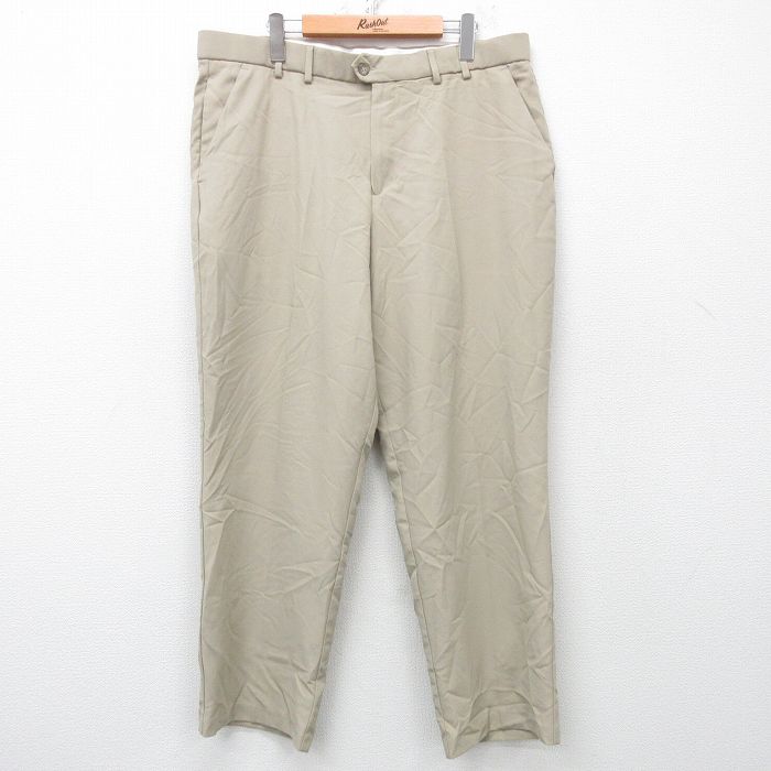 【50%OFF】W38★古着 ドッカーズ スラックス パンツ メンズ ゴルフ 薄ベージュ カーキ 25apr23 中古 ボトムス ロング
