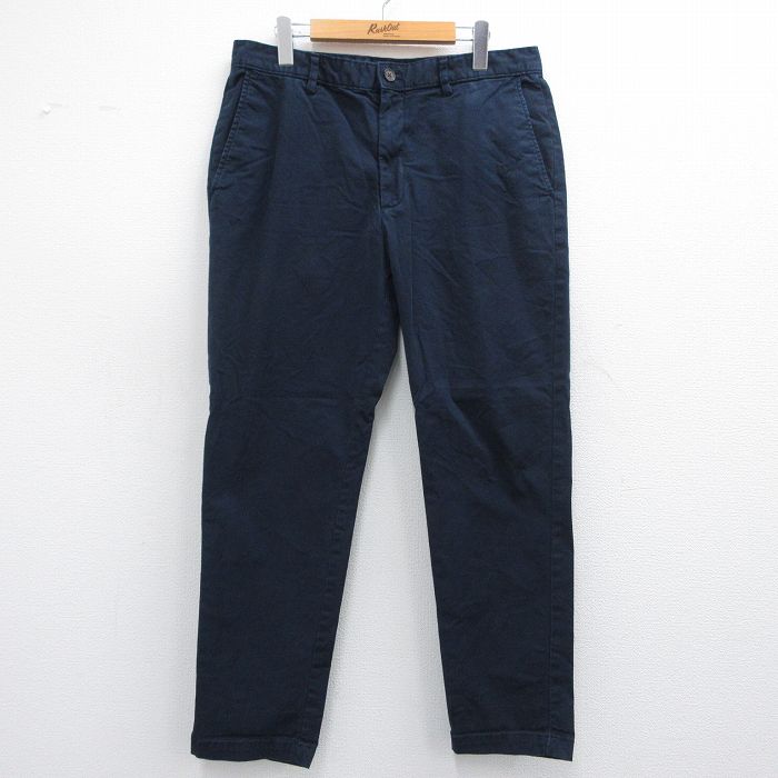 W34★古着 バナナリパブリック BANANA REPUBLIC ブランド チノ パンツ チノパン メンズ 00年代 00s 紺 ネイビー 25apr23 中古 ボトムス ロング