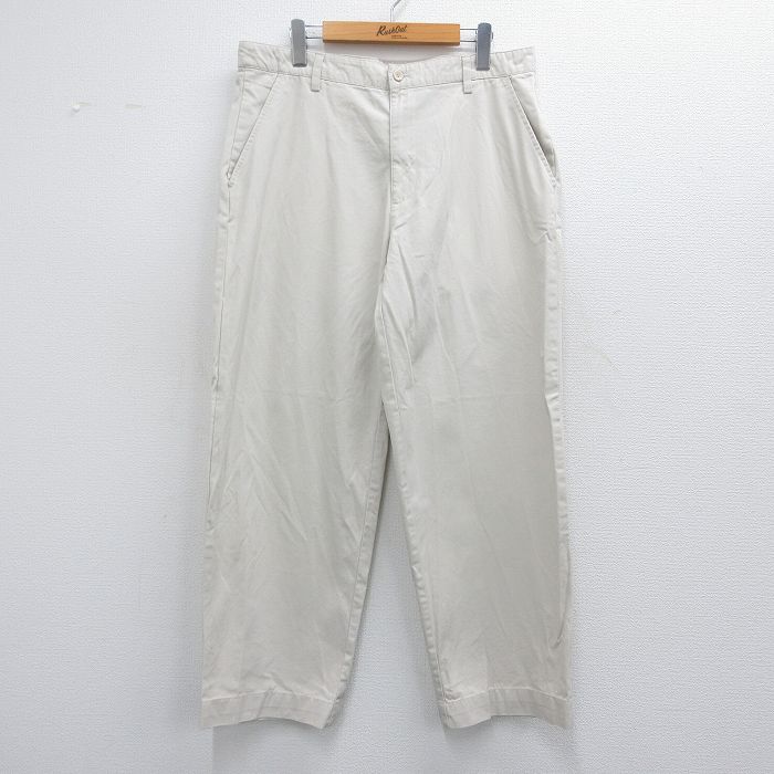 W35★古着 チャップス パンツ メンズ 90年代 90s コットン 薄ベージュ カーキ 25apr23 中古 ボトムス ロング