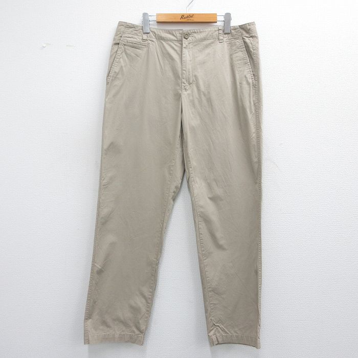 W36★古着 カルバンクライン Calvin Klein パンツ メンズ 00年代 00s コットン ベージュ カーキ 25apr23 中古 ボトムス ロング