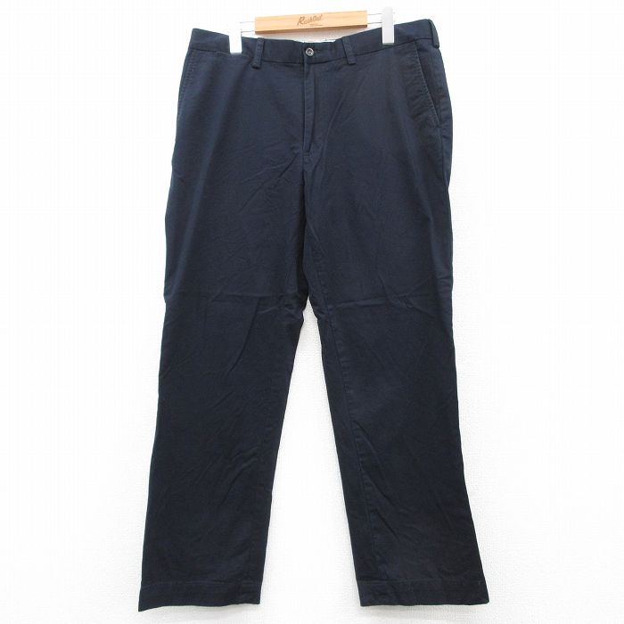 W35★古着 ラルフローレン Ralph Lauren ブランド パンツ メンズ 黒 ブラック 25apr23 中古 ボトムス ロング