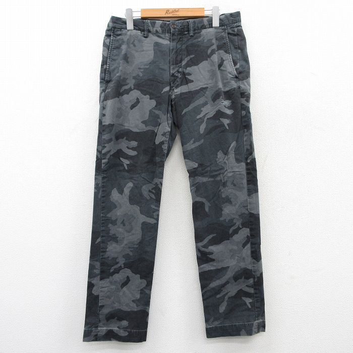 W34★古着 ラルフローレン Ralph Lauren ブランド パンツ メンズ グレー他 迷彩 25apr23 中古 ボトムス ロング