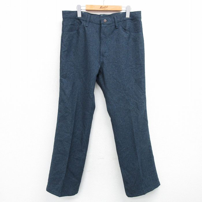 【50%OFF】W35★古着 ラングラー Wrangler ランチャー パンツ メンズ 濃紺 ネイビー 【spe】 25apr23 中古 ボトムス ロング