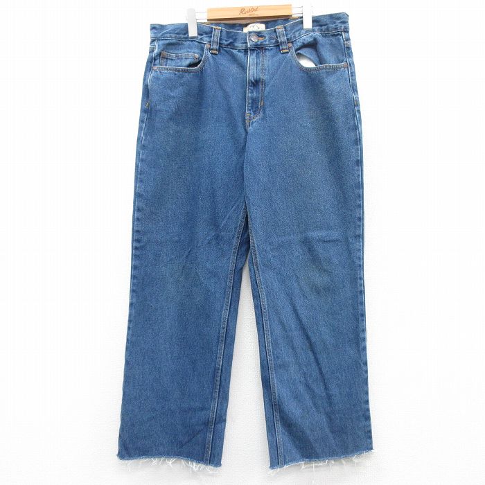 【50%OFF】W38★古着 ジーンズ メンズ コットン 紺 ネイビー デニム 25apr24 中古 ボトムス ジーパン Gパン ロング パンツ