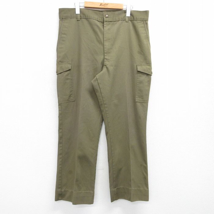 W37★古着 ボーイスカウト カーゴ パンツ メンズ 80年代 80s タロン 緑 グリーン 【spe】 25apr25 中古 ボトムス ロング