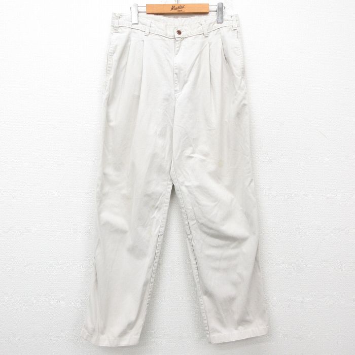 W33★古着 ドッカーズ チノ パンツ チノパン メンズ 00年代 00s 薄ベージュ カーキ 25apr26 中古 ボトムス ロング