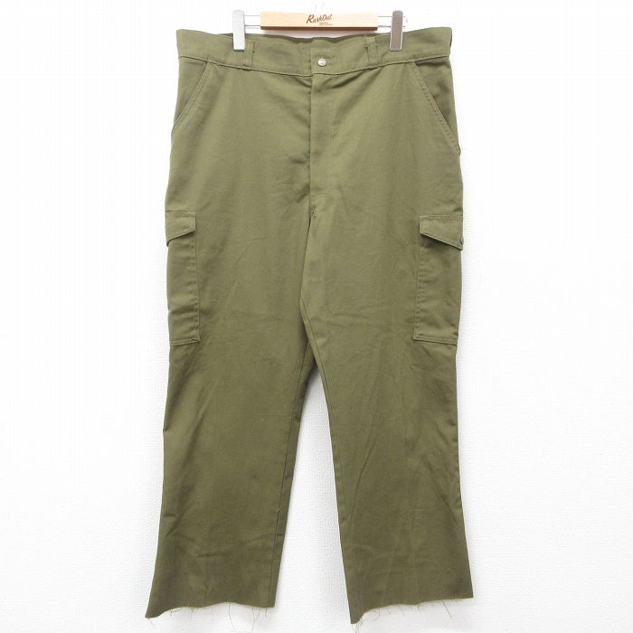 W38★古着 ボーイスカウト カーゴ パンツ メンズ 80年代 80s タロン 緑 グリーン 【spe】 25apr26 中古 ボトムス ロング