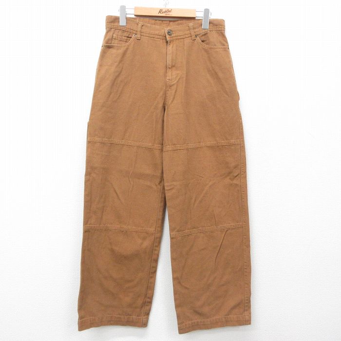 W31★古着 no boundaries ペインター パンツ メンズ ダック地 コットン 茶 ブラウン 25apr26 中古 ボトムス ロング