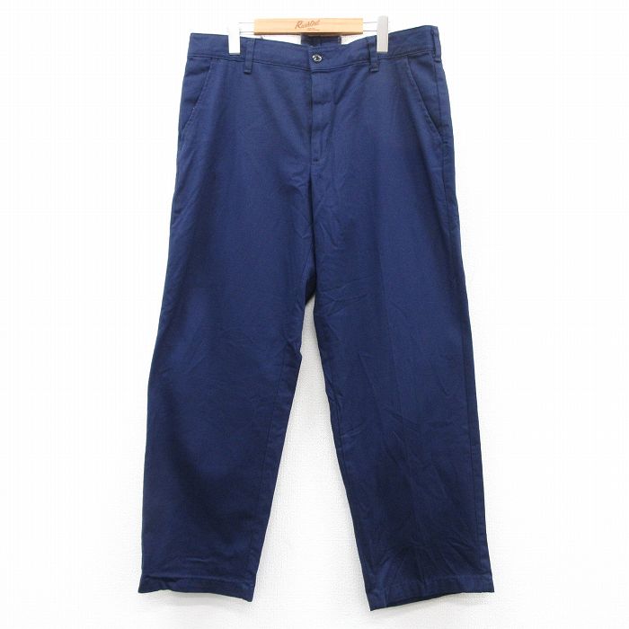 W38★古着 レッドキャップ ワーク パンツ メンズ 00年代 00s コットン 紺 ネイビー 25apr26 中古 ボトムス ロング