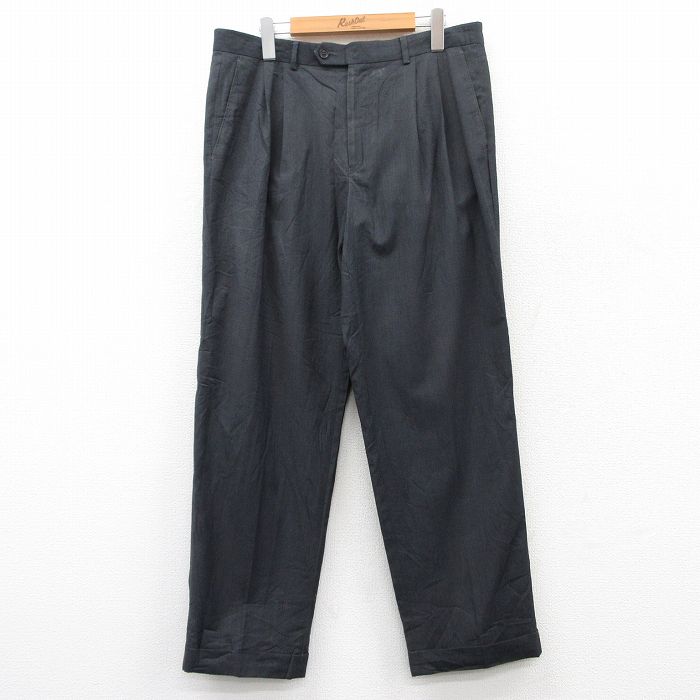 W36★古着 ラルフローレン Ralph Lauren ブランド スラックス パンツ メンズ グレー 25apr26 中古 ボトムス ロング