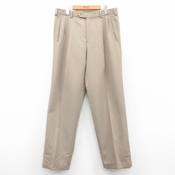 【50%OFF】W36★古着 ドッカーズ スラックス パンツ メンズ 00年代 00s ベージュ カーキ 25apr26 中古 ボトムス ロング