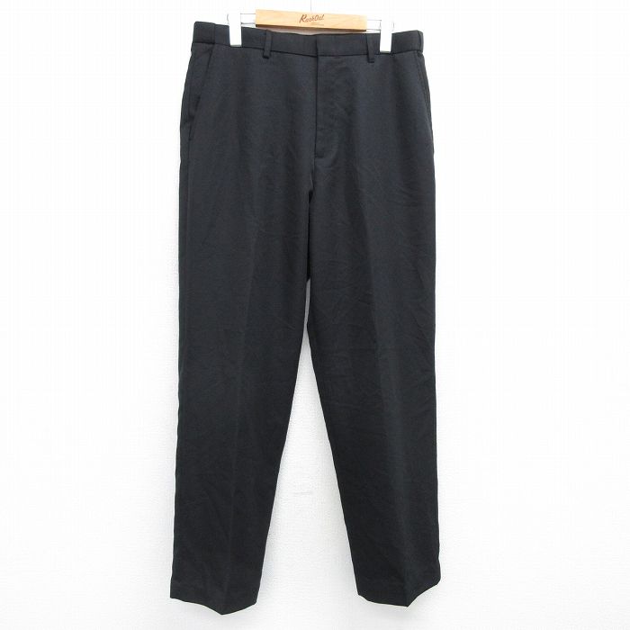 W34★古着 ピューリタン スラックス パンツ メンズ 00年代 00s 黒 ブラック 25apr28 中古 ボトムス ロング