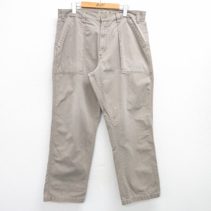 W38★古着 セントジョンズベイ ベイカー パンツ メンズ 00年代 00s コットン ベージュ カーキ 25apr28 中古 ボトムス ロング