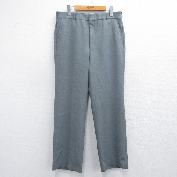 【50%OFF】W35★古着 スラックス パンツ メンズ グレー 25apr28 中古 ボトムス ロング