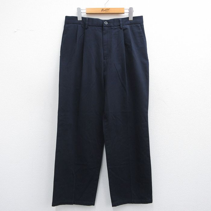 W33★古着 ドッカーズ パンツ メンズ 紺 ネイビー 25apr28 中古 ボトムス ロング