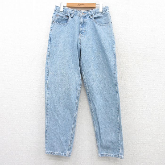 W31★古着 ジーンズ メンズ CANYON RIVER BLUES コットン 薄紺 ネイビー デニム 25apr28 中古 ボトムス ジーパン Gパン ロング パンツ