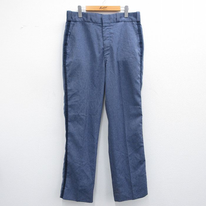 【50%OFF】W35★古着 スラックス パンツ メンズ 90年代 90s elbeco USA製 紺他 ネイビー 25apr30 中古 ボトムス ロング