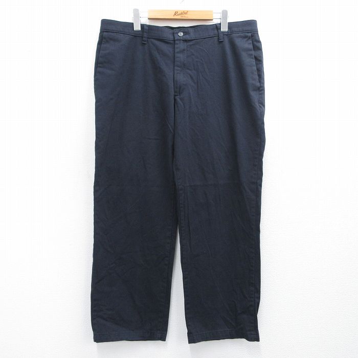 W39★古着 リー Lee パンツ メンズ 黒 ブラック 25apr30 中古 ボトムス ロング