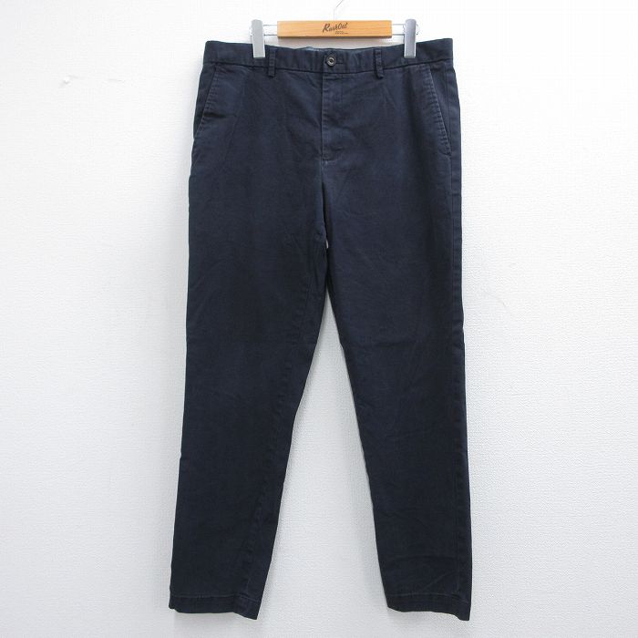 W36★古着 バナナリパブリック BANANA REPUBLIC ブランド チノ パンツ チノパン メンズ 00年代 00s 紺 ネイビー 25apr30 中古 ボトムス ロング