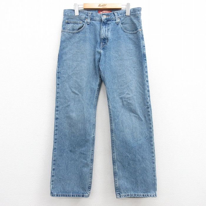 W32★古着 アリゾナジーンズ ジーンズ メンズ コットン 紺 ネイビー デニム 25apr30 中古 ボトムス ジーパン Gパン ロング パンツ