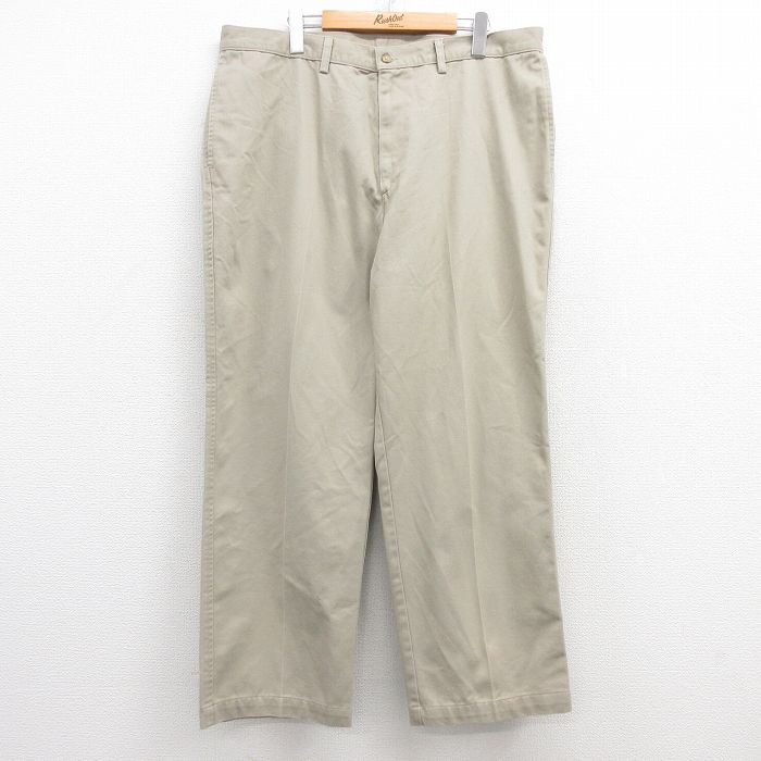 W38★古着 HAGGAR チノ パンツ チノパン メンズ コットン ベージュ カーキ 25apr30 中古 ボトムス ロング