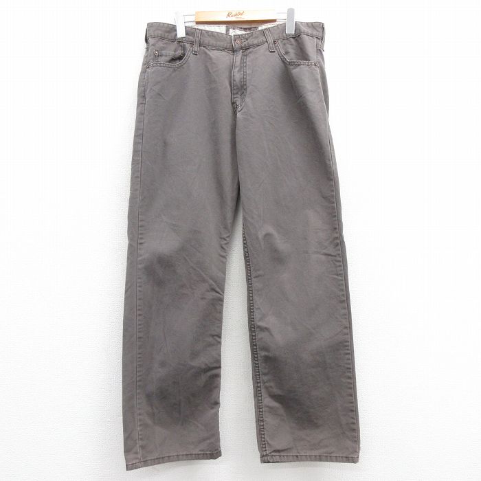 W35★古着 リーバイス Levis パンツ メンズ シグネチャー ダック地 コットン グレー 25apr30 中古 ボトムス ロング