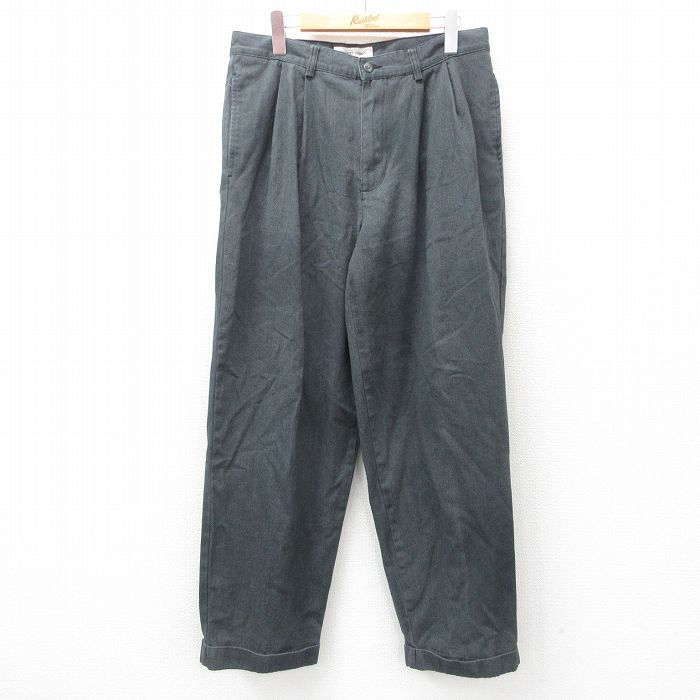 W32★古着 オールドネイビー OLD NAVY パンツ メンズ 濃グレー 25may01 中古 ボトムス ロング