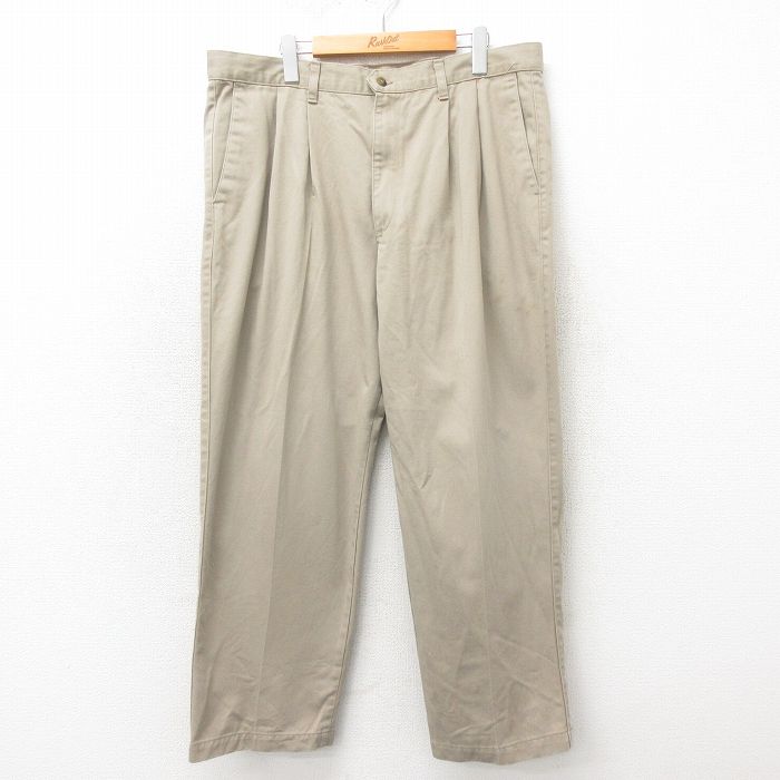 W38★古着 ドッカーズ チノ パンツ チノパン メンズ 90年代 90s コットン USA製 ベージュ カーキ 【spe】 25may02 中古 ボトムス ロング