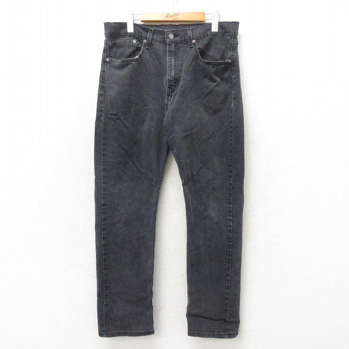 W34★古着 リーバイス Levis 502 ジーンズ メンズ 黒 ブラック 25may02 中古 ボトムス ジーパン Gパン ロング パンツ