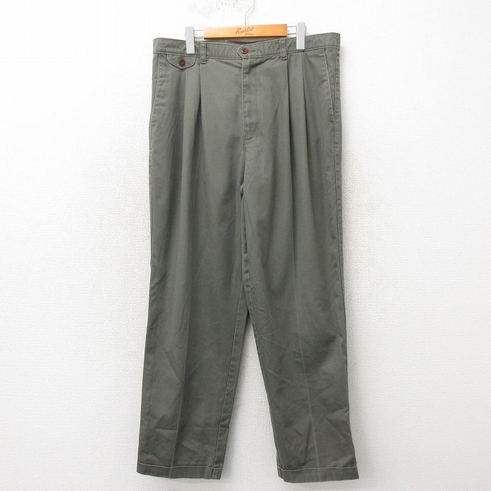 W36★古着 ドッカーズ チノ パンツ チノパン メンズ 00年代 00s コットン 薄緑 グリーン 25may02 中古 ボトムス ロング