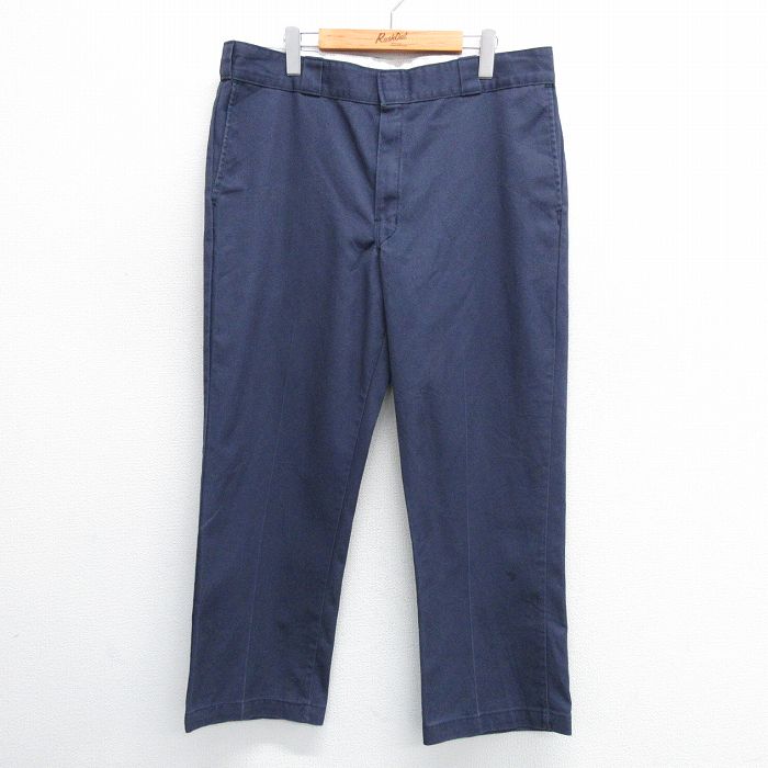 W39★古着 ディッキーズ Dickies ワーク パンツ メンズ 874 紺 ネイビー 25may08 中古 ボトムス ロング