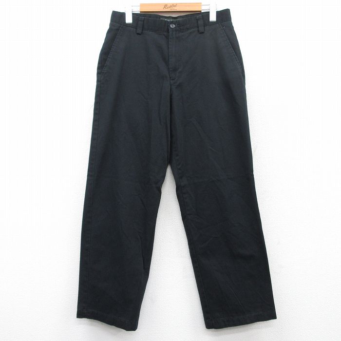 W31★古着 ドッカーズ パンツ メンズ 00年代 00s 黒 ブラック 25may09 中古 ボトムス ロング