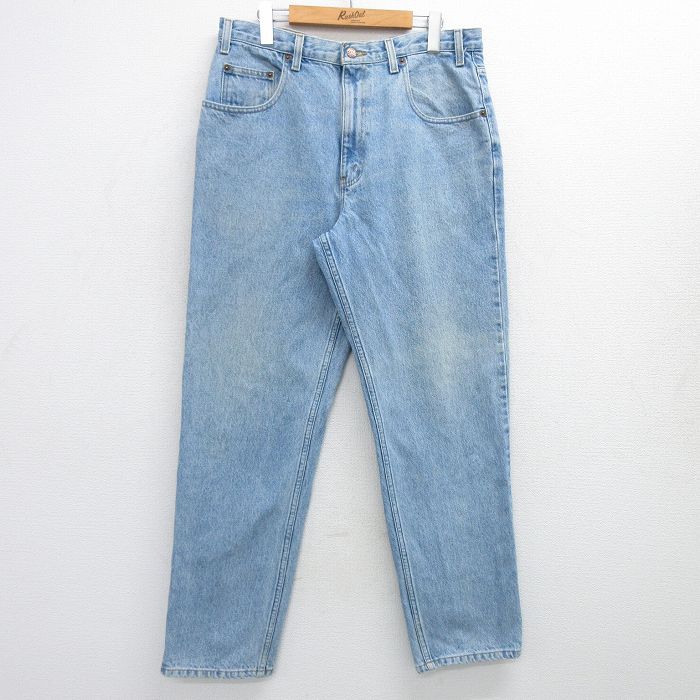 W36★古着 アリゾナジーンズ ジーンズ メンズ コットン 紺 ネイビー デニム 25may09 中古 ボトムス ジーパン Gパン ロング パンツ